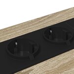 vidaXL Table de nuit avec station de chargement 2 Pièces Chêne sonoma