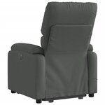 vidaXL Fauteuil inclinable de massage électrique Gris foncé Tissu
