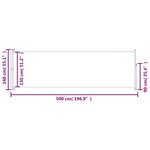 vidaXL Auvent latéral rétractable de patio 140x500 cm Gris