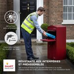 Boîte à colis incurvée 1 porte Large Bordeaux Acier galvanisé SMART PARCEL BOX™