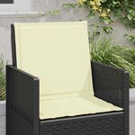 vidaXL Coussins de siège et de dos 4 Pièces Crème 47 x 45 x 2 cm