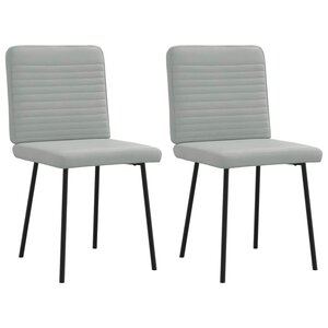 vidaXL Chaises à manger lot de 2 Gris clair Velours