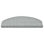 vidaXL Tapis d'escalier 30 pièces 65 x 24 x 4 cm Gris clair Demi-rond Grand