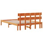 vidaXL Cadre de lit Marron 150 x 200 cm Bois de pin massif