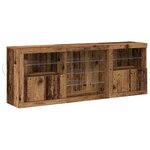 vidaXL Buffet LED Bois ancien 181 5 x 37 x 67 cm Bois d'ingénierie