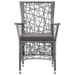 vidaXL Ensemble à manger d'extérieur 9 Pièces Résine tressée Gris