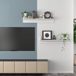 vidaXL Étagères murales 2 Pièces Blanc 80x11 5x18 cm bois d'ingénierie