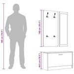 vidaXL Ensemble d'armoires à chaussures 3-en-1 Blanc Bois d'ingénierie