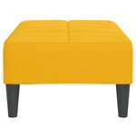 vidaXL Repose-pied Jaune 78x56x32 cm Velours