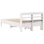 vidaXL Cadre de lit sans matelas blanc 90x200 cm bois de pin massif