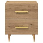 vidaXL Cabinet de chevet avec tiroir Chêne artisanal 40 x 35 x 47 5 cm