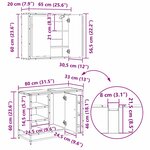 vidaXL Ensemble de mobilier de salle de bain 4 Pièces Bois Ancien