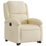 vidaXL Fauteuil inclinable électrique crème tissu