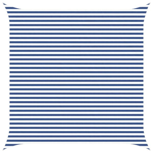 vidaXL Voile d'ombre Bleu et Blanc 4 5 x 4 5 m 100   polyester Oxford