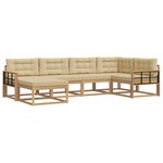 vidaXL Ensemble de canapés d'extérieur 5 pc Blanc et Beige Polyester