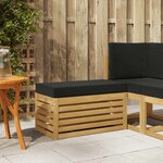 vidaXL Banc de Jardin Blanc 80 x 43 x 45 cm Bois d'Acacia Massif