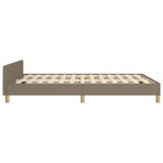 vidaXL Cadre de lit sans matelas taupe 140x200 cm tissu