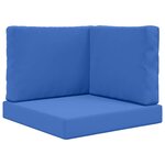 vidaXL Coussin de canapé d'extérieur 3 Pièces Bleu royal Polyester