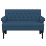 vidaXL Banc avec dossier bleu 120x62x75 5 cm tissu