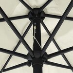 vidaXL Parasol de jardin et mât en aluminium 270x246 cm Blanc sable