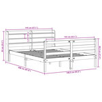 vidaXL Cadre de lit sans matelas cire marron 135x190cm bois pin massif