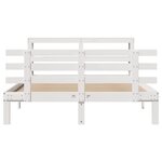 vidaXL Cadre de lit avec tête de lit sans matelas blanc 120x200 cm