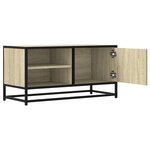 vidaXL Meuble TV chêne sonoma 80x34 5x40 cm bois d'ingénierie et métal