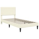 vidaXL Cadre de lit Crème 100 x 200 cm Tissu en velours côtelé