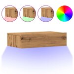 vidaXL Meubles TV avec éclairages LED 2 Pièces chêne artisanal