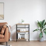 vidaXL Étagère Chêne artisanal 60 x 29 5 x 81 cm Bois d'ingénierie