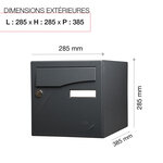 Boîte aux lettres Préface 1 porte noir sablé ral 2100 ms