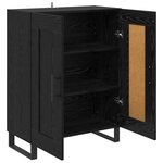 vidaXL Buffet Chêne noir 69 5 x 34 x 90 cm Bois d'ingénierie et fer