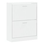 vidaXL Armoire à chaussure Blanc brillant 63x24x81 cm Bois ingénierie