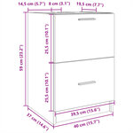 vidaXL Meuble d'évier sonoma gris 40x37x59 cm bois d'ingénierie