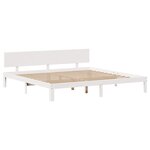 vidaXL Cadre de lit avec tiroirs sans matelas blanc 180x200 cm