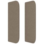 vidaXL Tête de lit avec oreilles Taupe 103x16x78/88 cm Tissu