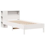 vidaXL Lit bibliothèque sans matelas blanc 100x200 cm bois pin massif