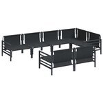 vidaXL Ensemble de canapé de jardin 7 Pièces Anthracite Acier & tissu