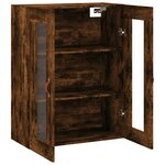 vidaXL Armoire murale chêne fumé 69 5x34x90 cm