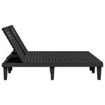 vidaXL Chaise longue double noir 155x138x83 cm polypropylène