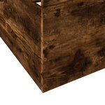 vidaXL Cadre de lit et tiroirs chêne fumé 90x200 cm bois d'ingénierie