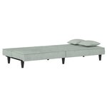 vidaXL Canapé-lit gris clair Velours