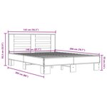 vidaXL Cadre de lit sans matelas noir 140x200 cm