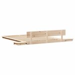 vidaXL Cadre de Lit au Sol avec Tables de Nuit 160x200cm Bois Massif