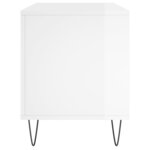 vidaXL Armoire à disques blanc brillant 100x38x48 cm bois d'ingénierie