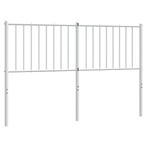 vidaXL Tête de lit de remplacement métal blanc 135 cm
