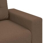 vidaXL Sofa 3 places avec coussin Marron tissu