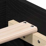 vidaXL Cadre de lit Chêne noir 90 x 200 cm Bois d'ingénierie
