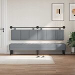 vidaXL Tête de lit suspendue Gris clair Tissu