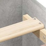 vidaXL Cadre de lit avec tête de lit Gris béton Bois d'ingénierie